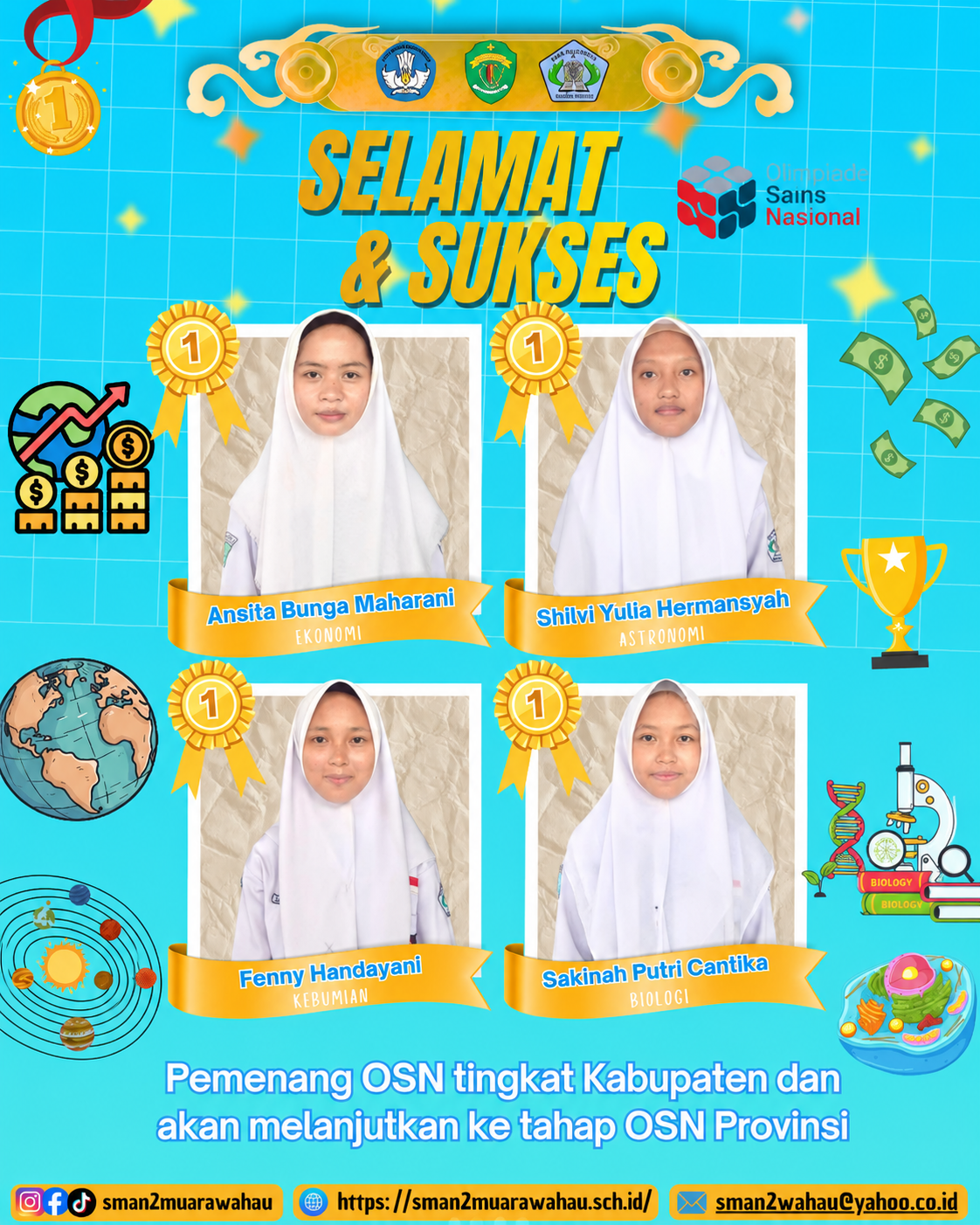 Berprestasi! 4 Siswa SMAN 2 Muara Wahau Lolos OSN-K 2026 dan Melaju ke Tingkat Provinsi